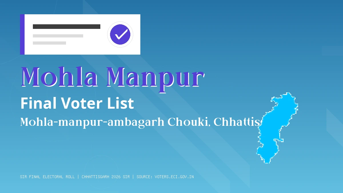 Mohla Manpur Final Voter List Chhattisgarh