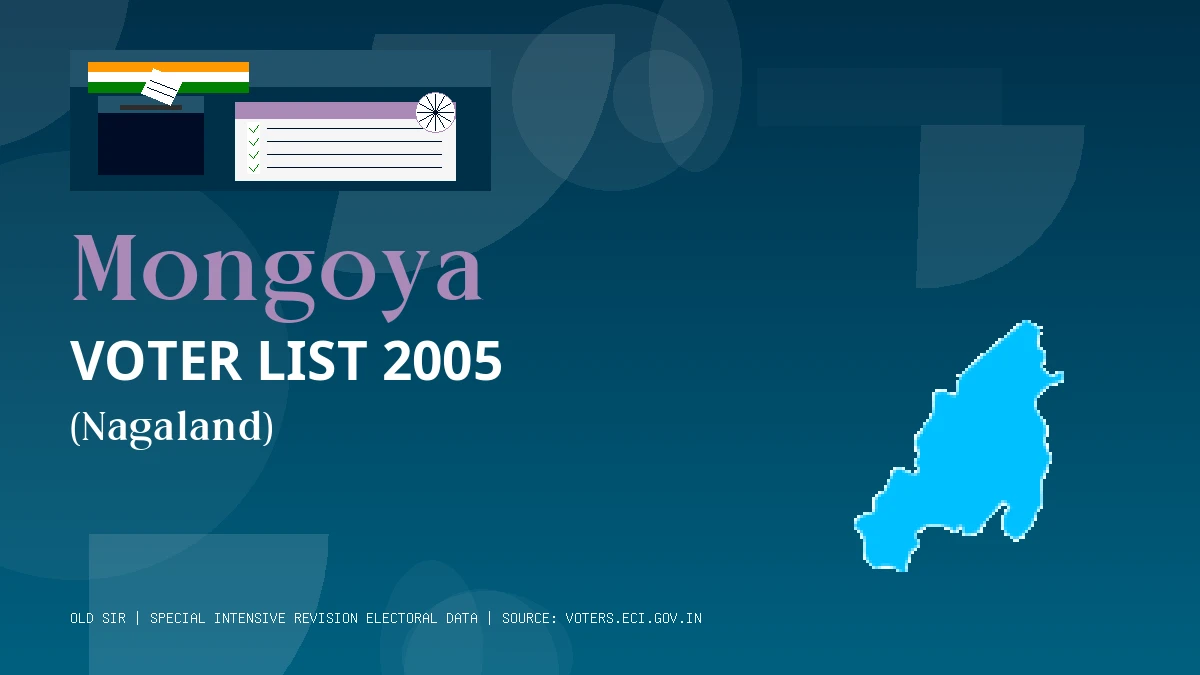 Mongoya Voter List 2005 PDF Download Nagaland