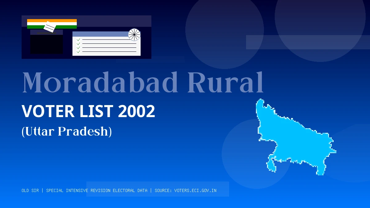 Moradabad Rural Voter List 2002 PDF Download Uttar Pradesh