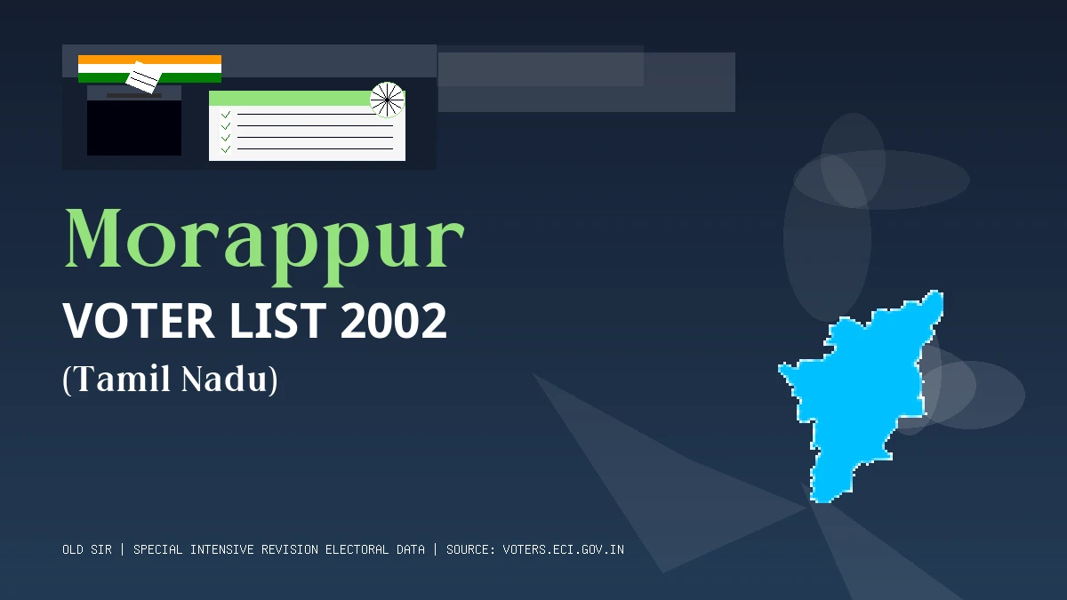 Morappur Voter List 2002 PDF Download Tamil Nadu