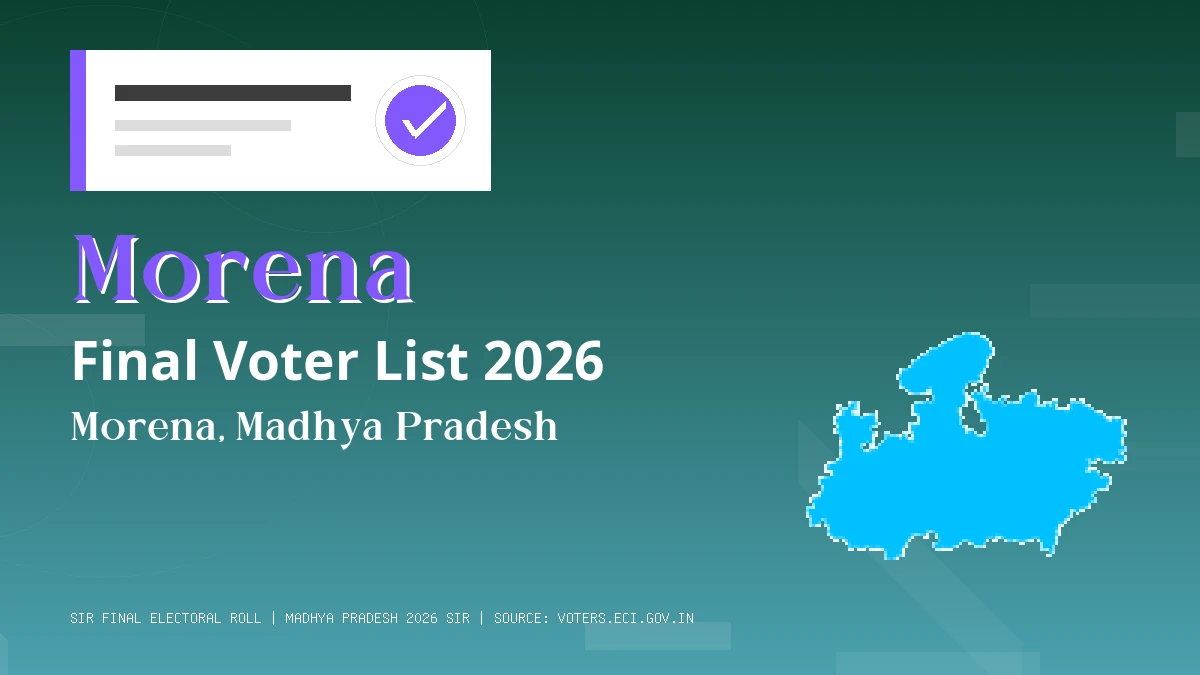 Morena Final Voter List 2026 Madhya Pradesh