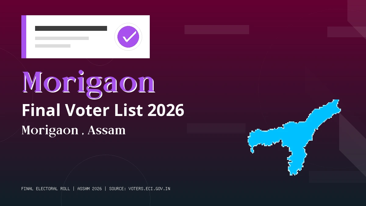 Morigaon Final Voter List 2026 Assam