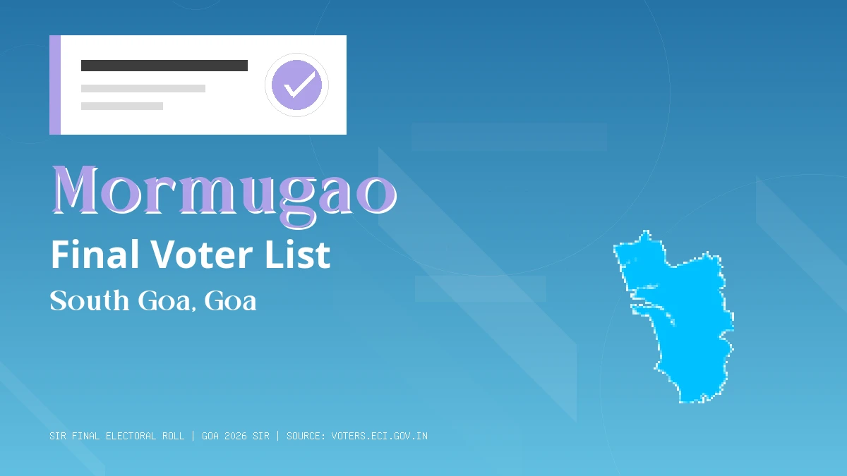 Mormugao Final Voter List Goa