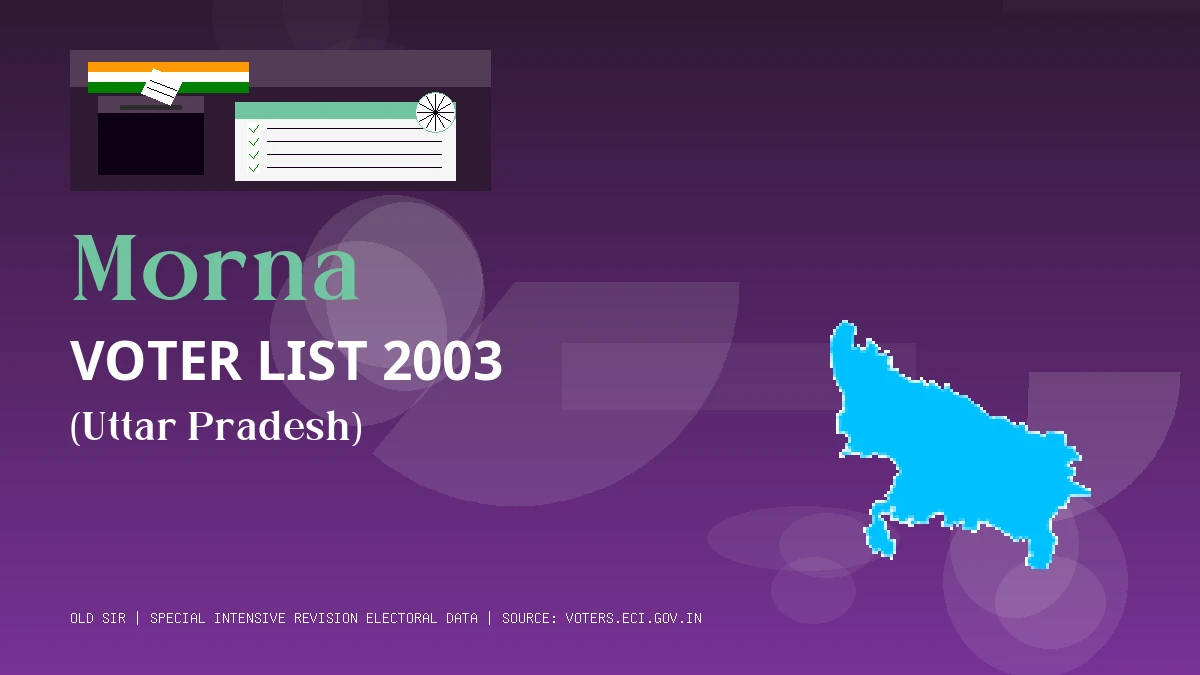 Morna Voter List 2003 PDF Download Uttar Pradesh