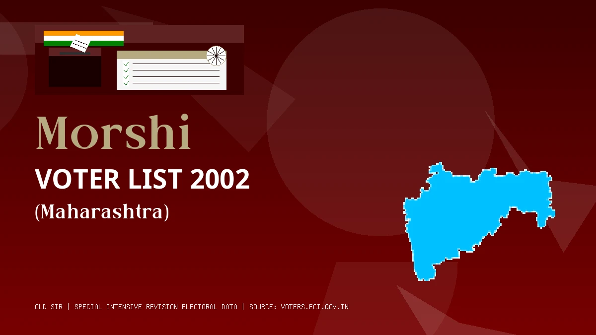Morshi Voter List 2002 PDF Download Maharashtra
