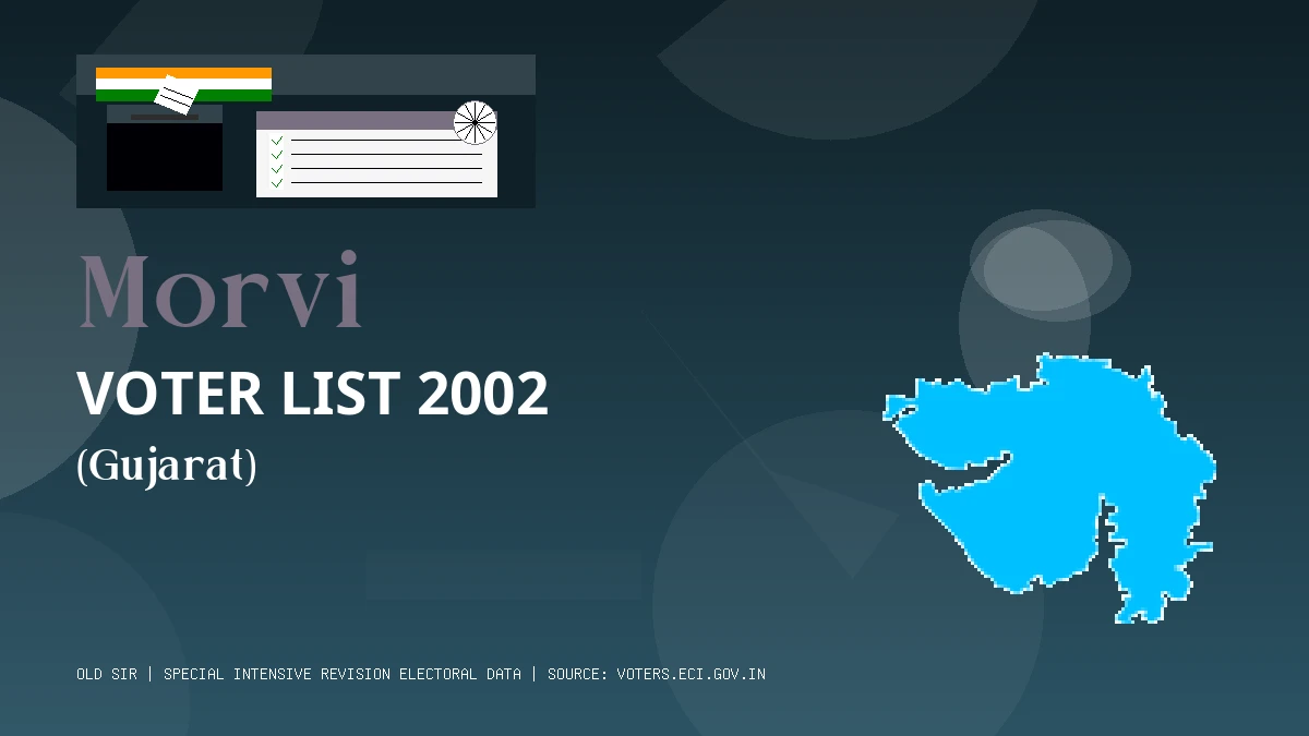 Morvi Voter List 2002 PDF Download Gujarat
