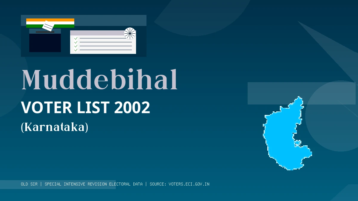 Muddebihal Voter List 2002 PDF Download Karnataka