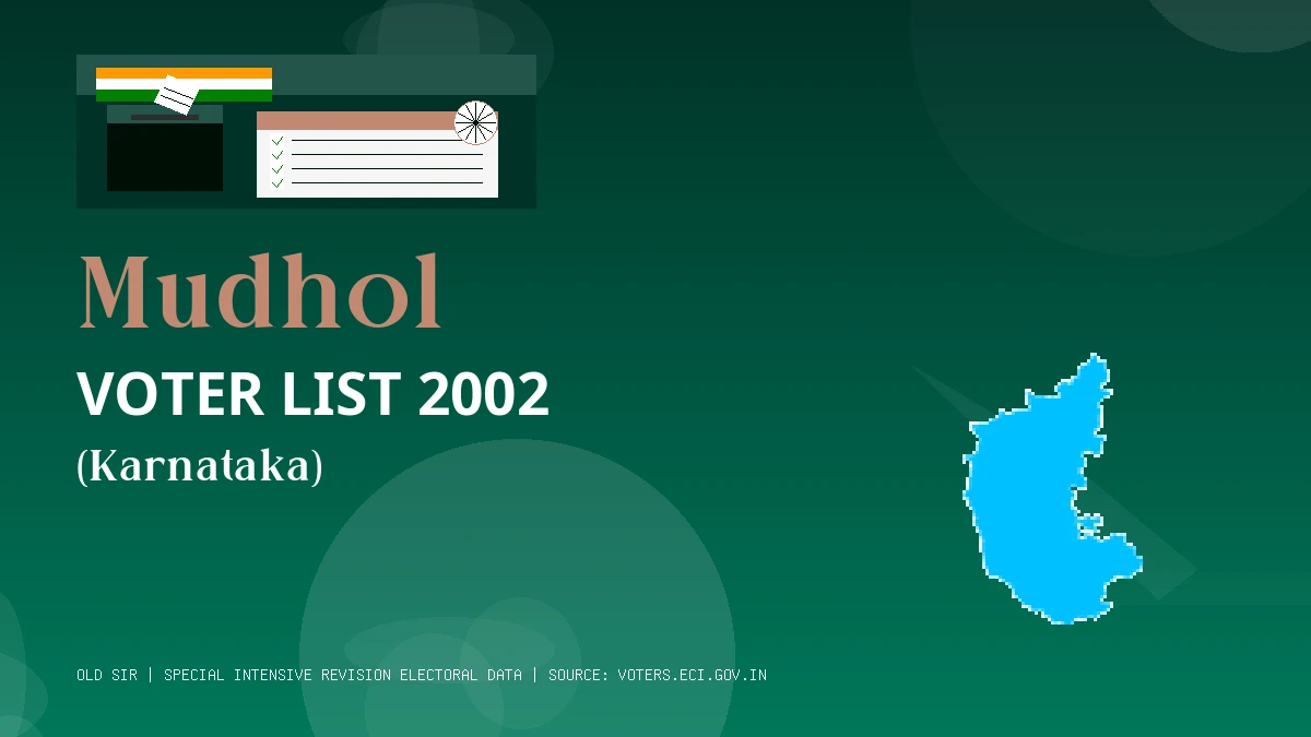 Mudhol Voter List 2002 PDF Download Karnataka
