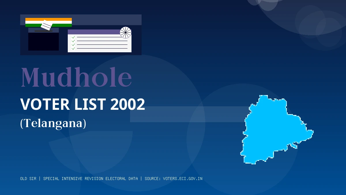 Mudhole Voter List 2002 PDF Download Telangana