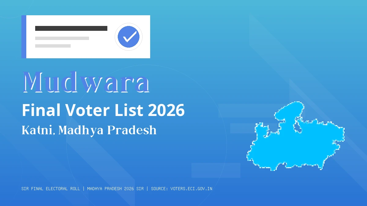 Mudwara Final Voter List 2026 Madhya Pradesh