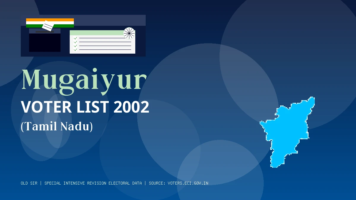 Mugaiyur Voter List 2002 PDF Download Tamil Nadu