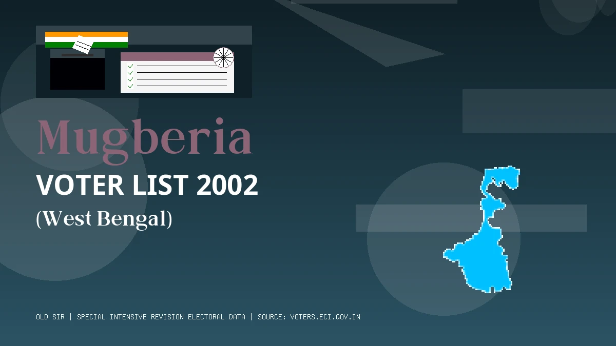 Mugberia Voter List 2002 PDF Download West Bengal