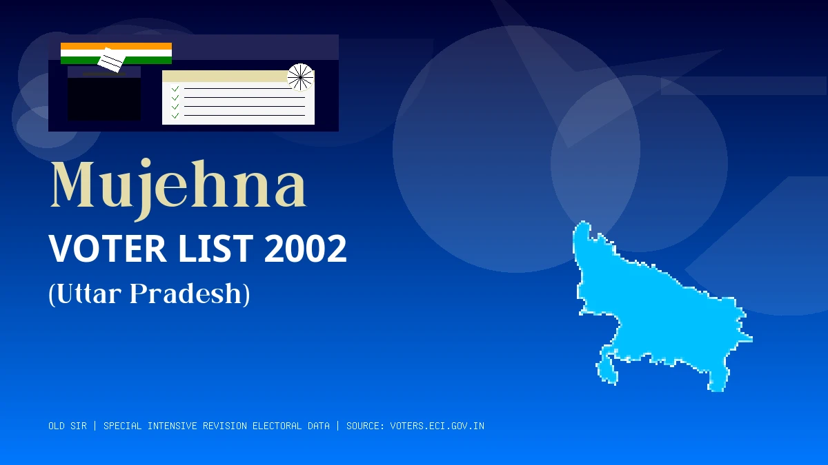 Mujehna Voter List 2002 PDF Download Uttar Pradesh
