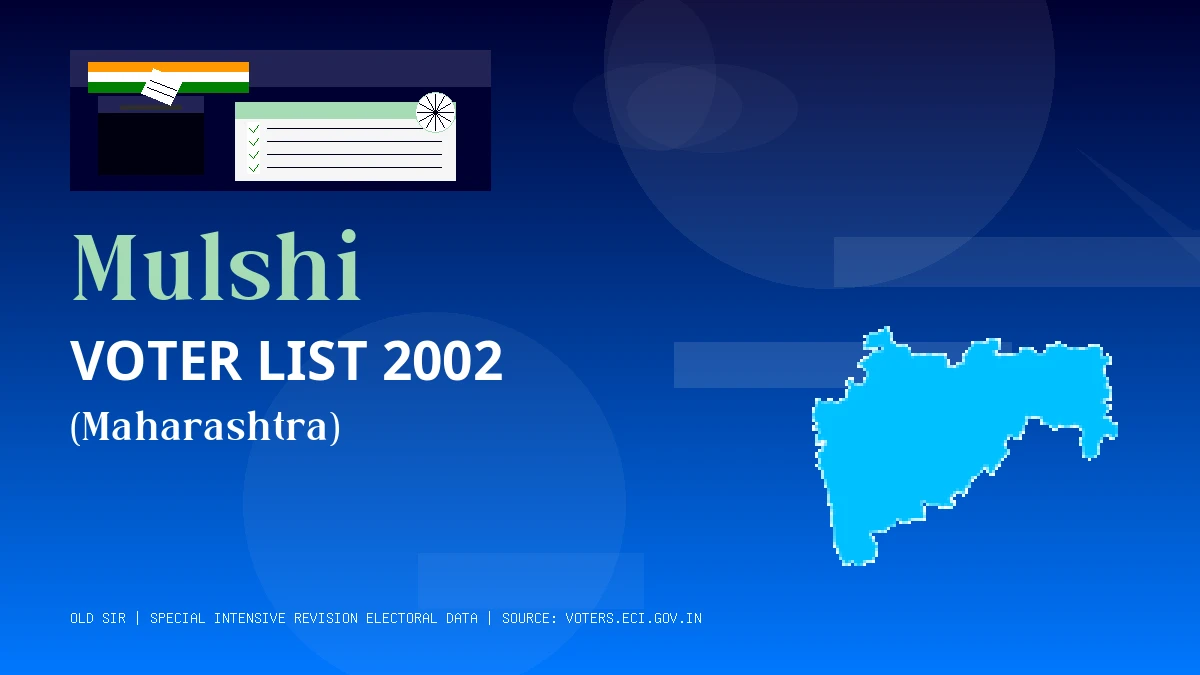 Mulshi Voter List 2002 PDF Download Maharashtra