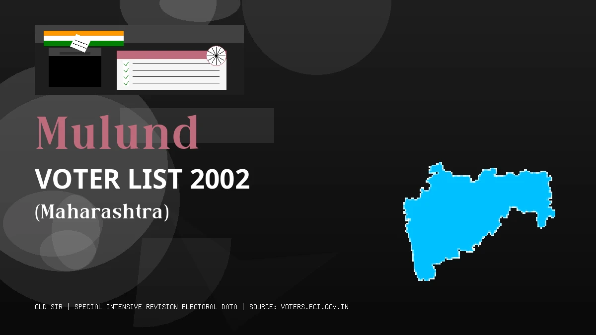 Mulund Voter List 2002 PDF Download Maharashtra