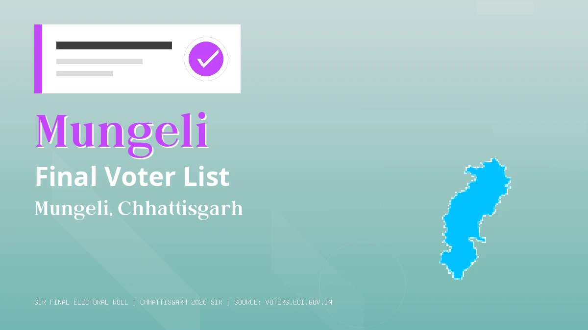 Mungeli Final Voter List Chhattisgarh