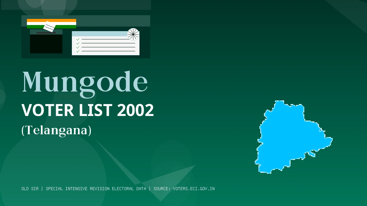 Mungode Voter List 2002 PDF Download Telangana