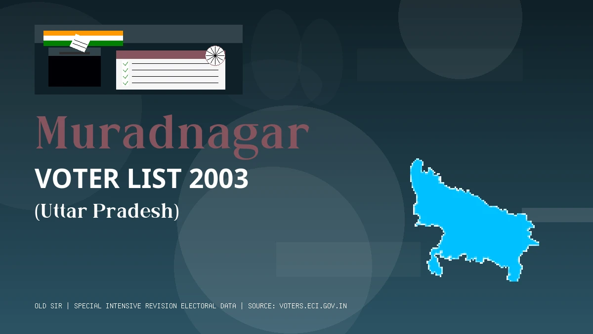 Muradnagar Voter List 2003 PDF Download Uttar Pradesh