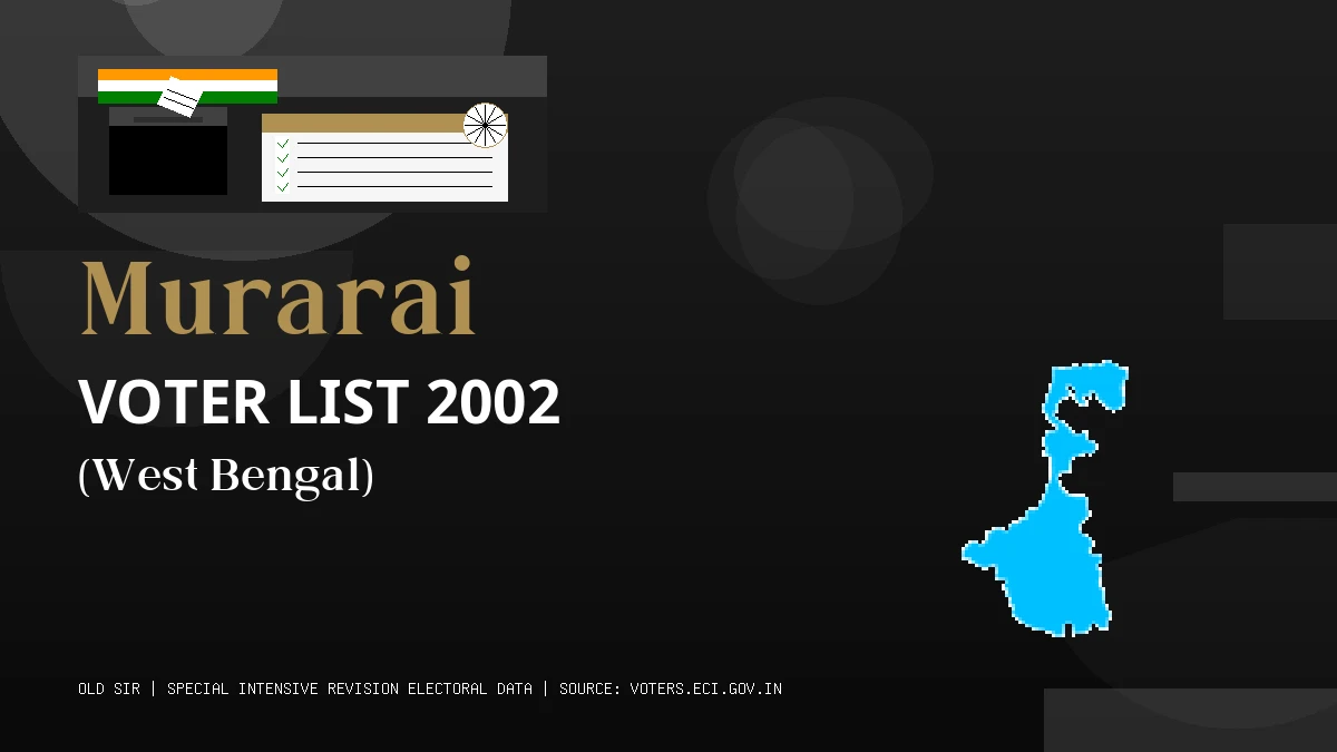 Murarai Voter List 2002 PDF Download West Bengal