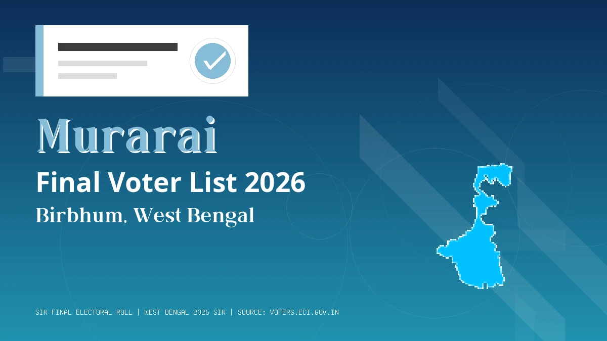 Murarai Final Voter List 2026 West Bengal
