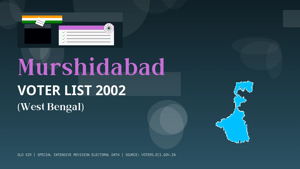 Murshidabad Voter List 2002 PDF Download West Bengal