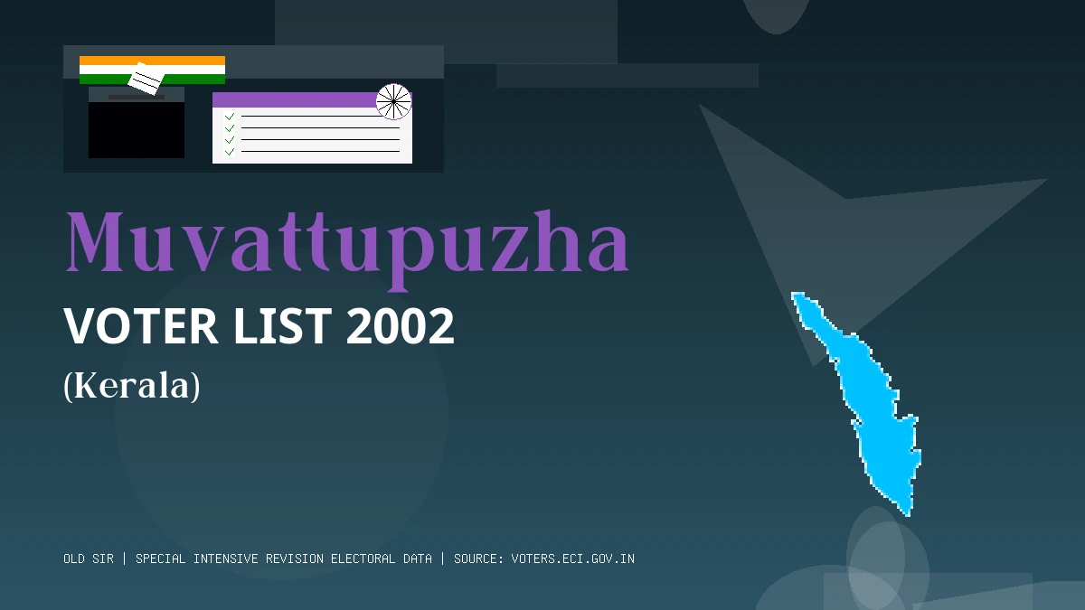 Muvattupuzha Voter List 2002 PDF Download Kerala