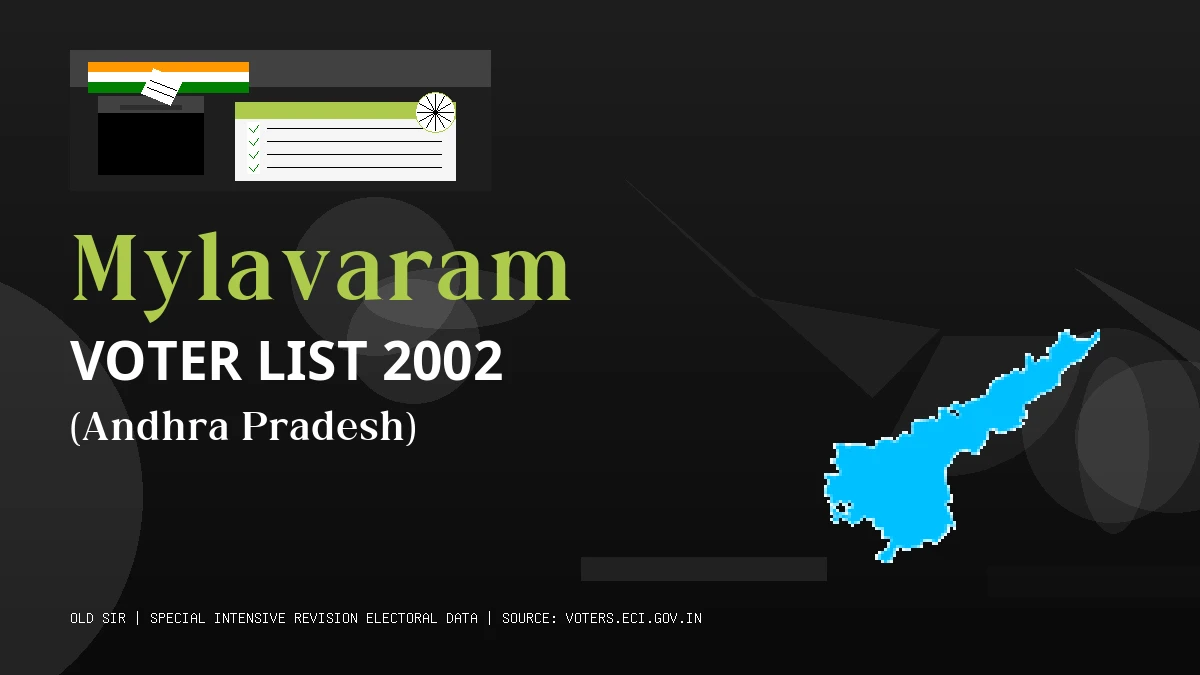 Mylavaram Voter List 2002 PDF Download Andhra Pradesh