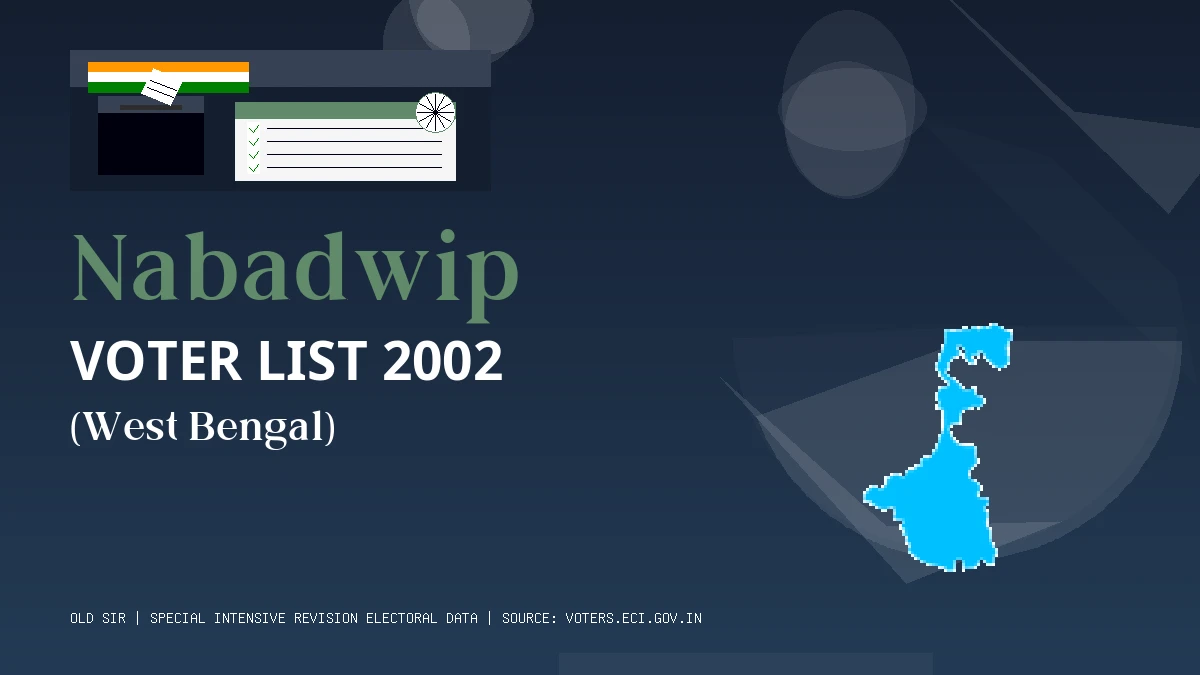 Nabadwip Voter List 2002 PDF Download West Bengal