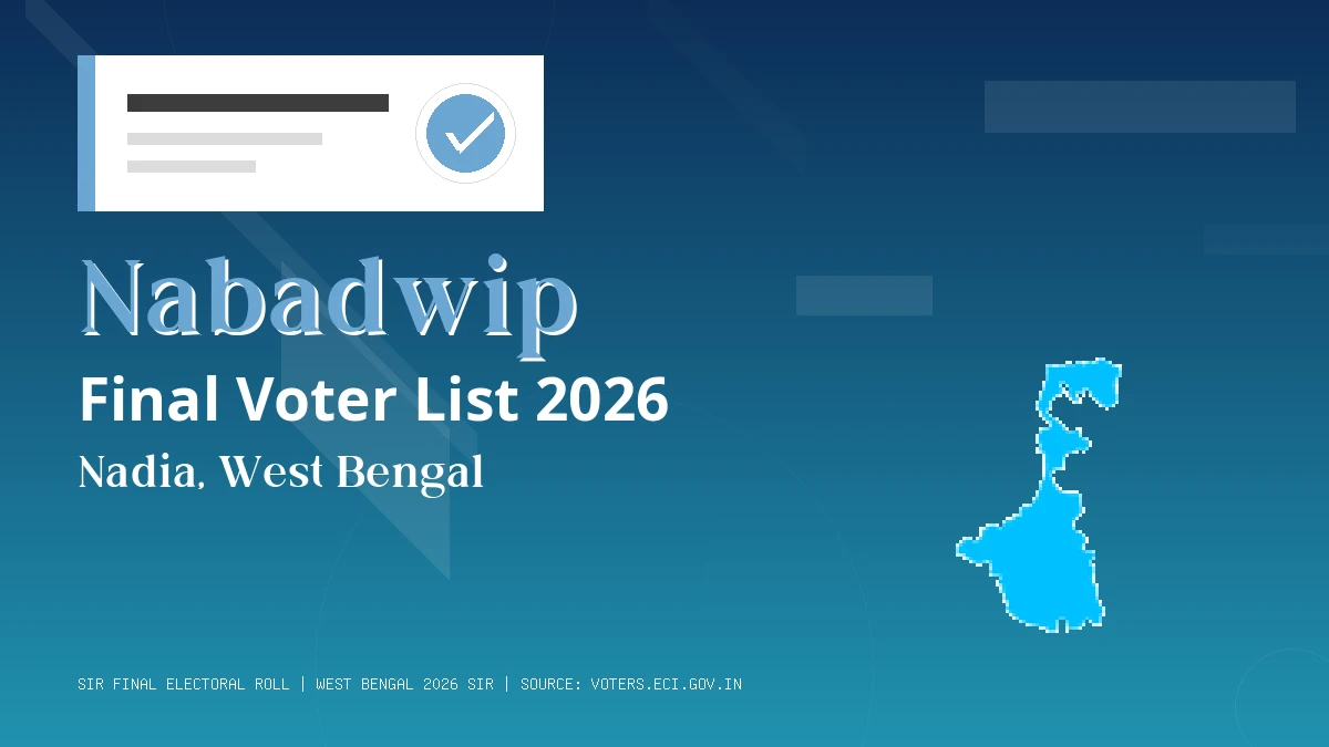 Nabadwip Final Voter List 2026 West Bengal