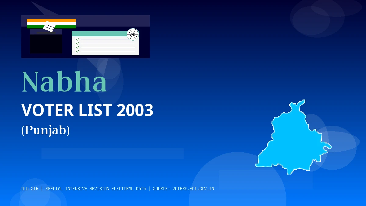 Nabha Voter List 2003 PDF Download Punjab