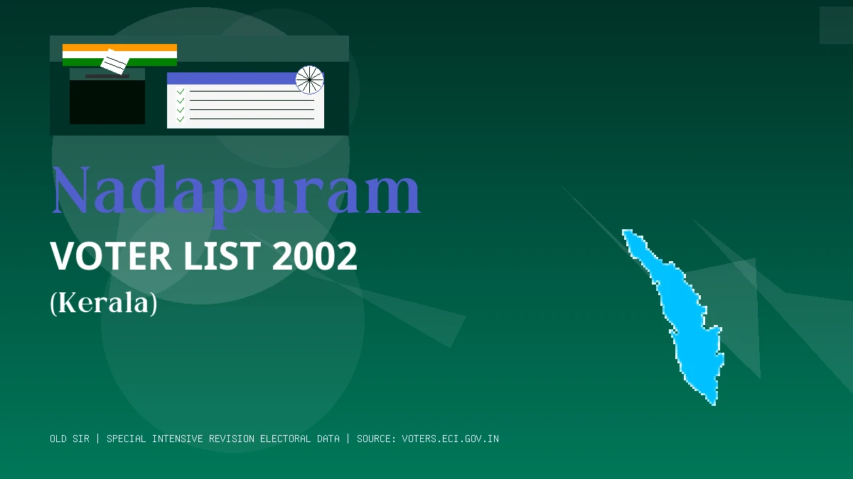 Nadapuram Voter List 2002 PDF Download Kerala