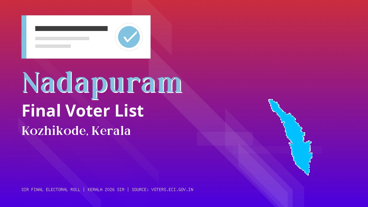 Nadapuram Final Voter List Kerala
