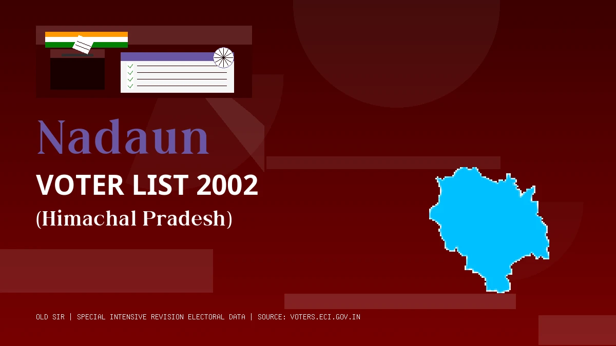 Nadaun Voter List 2002 PDF Download Himachal Pradesh