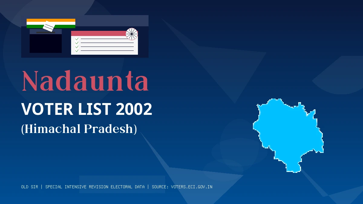 Nadaunta Voter List 2002 PDF Download Himachal Pradesh