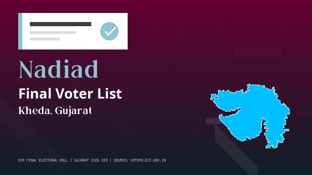 Nadiad Final Voter List Gujarat