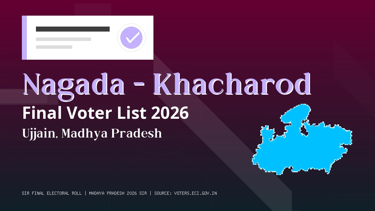 Nagada - Khacharod Final Voter List 2026 Madhya Pradesh