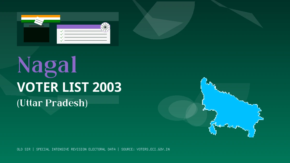 Nagal Voter List 2003 PDF Download Uttar Pradesh