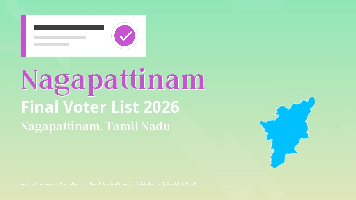 Nagapattinam Final Voter List 2026 Tamil Nadu