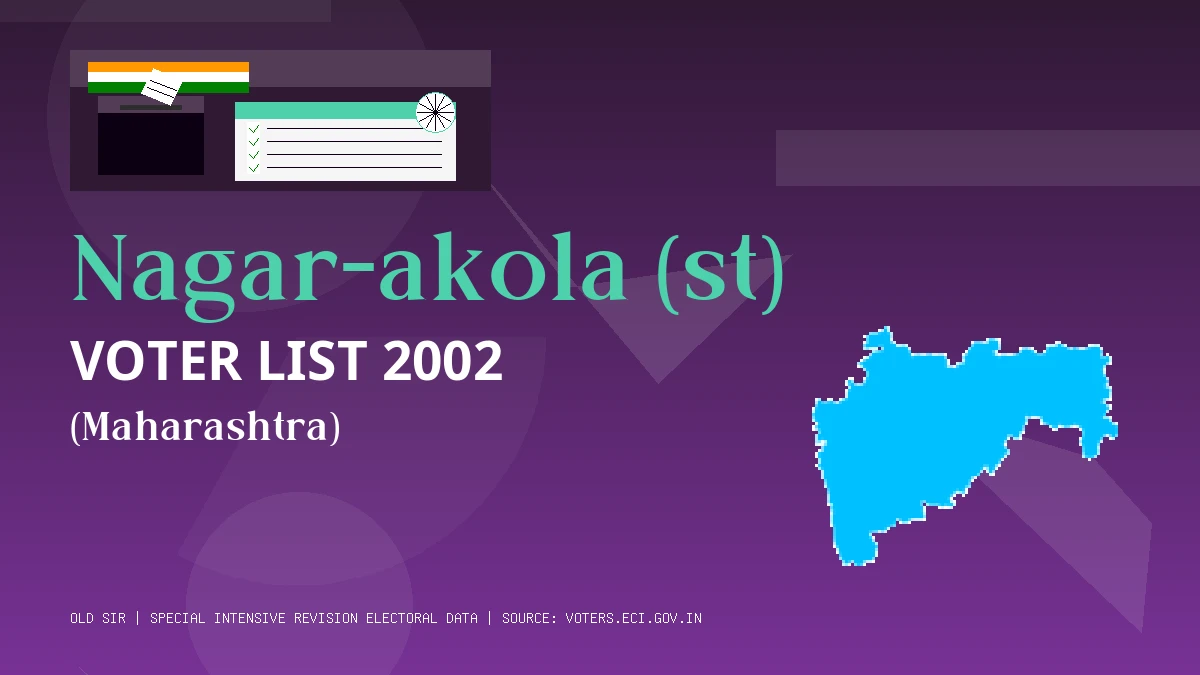 Nagar-akola (st) Voter List 2002 PDF Download Maharashtra