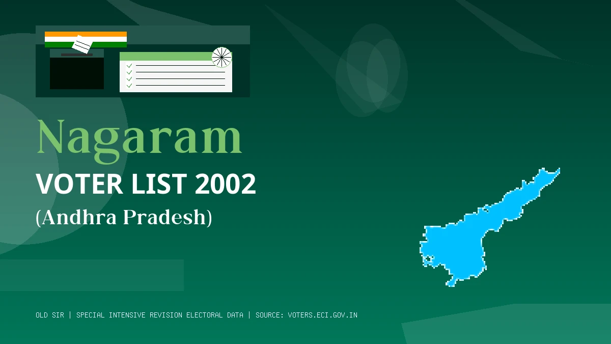 Nagaram Voter List 2002 PDF Download Andhra Pradesh