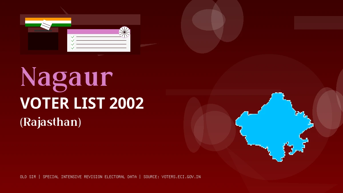Nagaur Voter List 2002 PDF Download Rajasthan