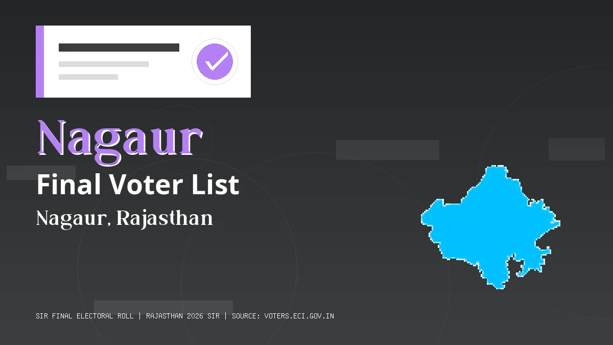 Nagaur Final Voter List Rajasthan