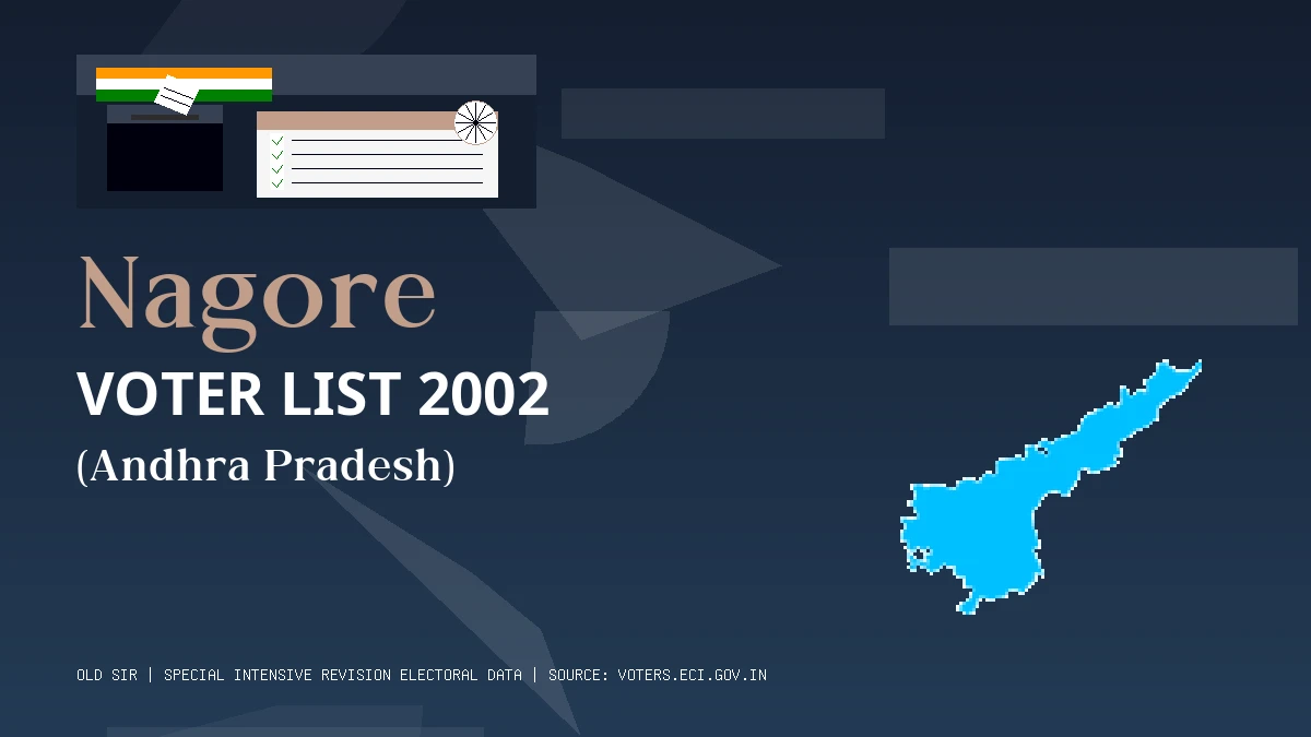 Nagore Voter List 2002 PDF Download Andhra Pradesh