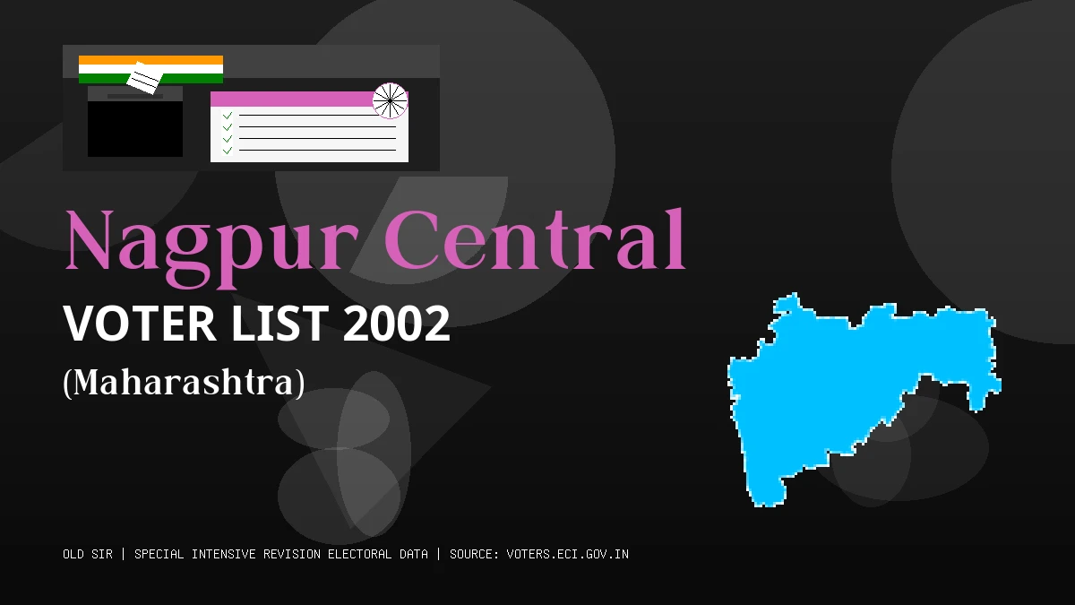 Nagpur Central Voter List 2002 PDF Download Maharashtra