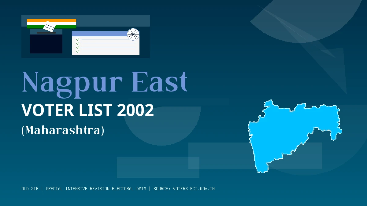 Nagpur East Voter List 2002 PDF Download Maharashtra