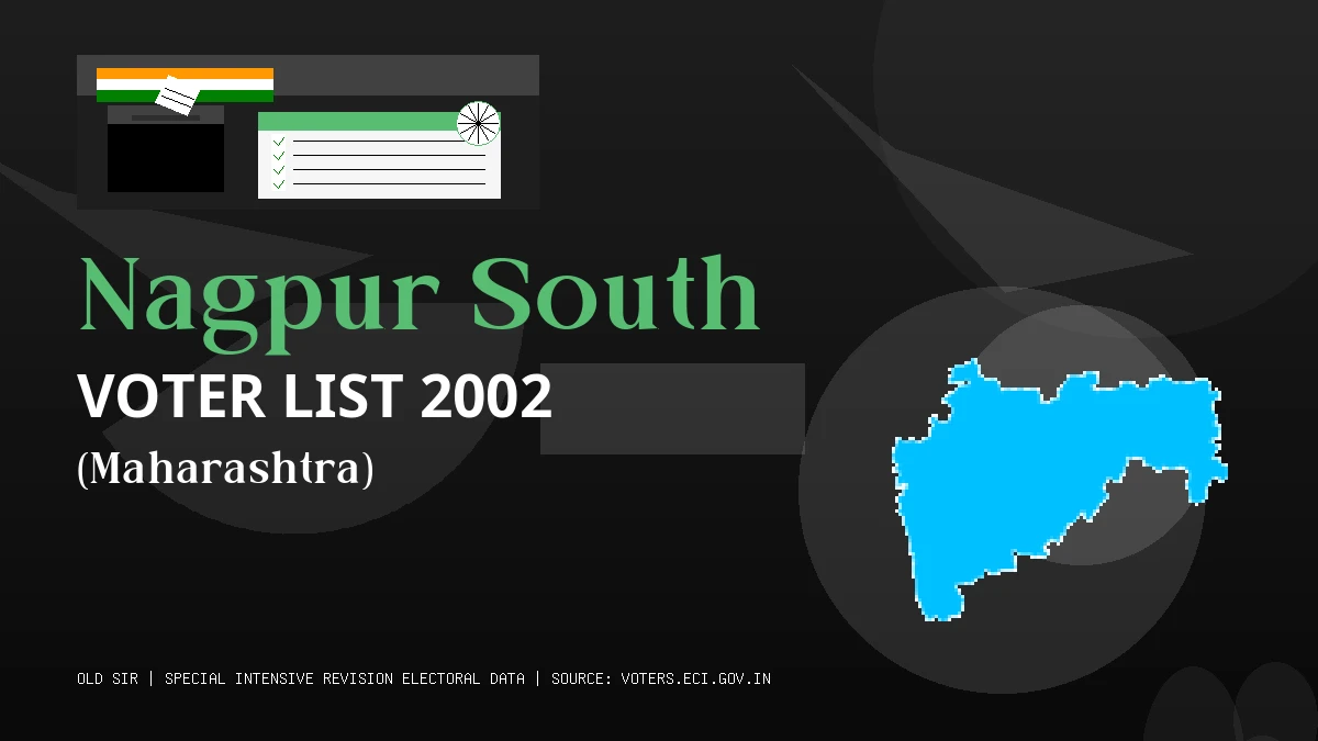 Nagpur South Voter List 2002 PDF Download Maharashtra