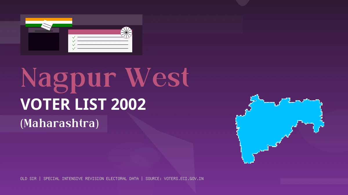 Nagpur West Voter List 2002 PDF Download Maharashtra
