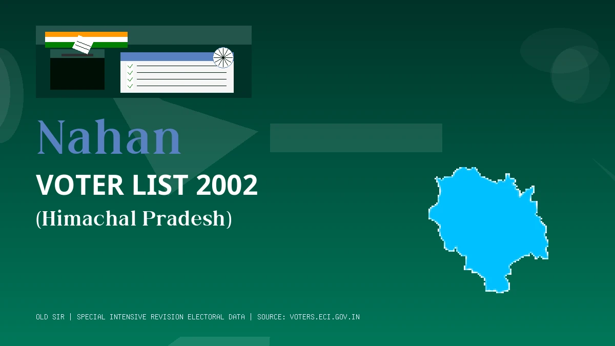 Nahan Voter List 2002 PDF Download Himachal Pradesh