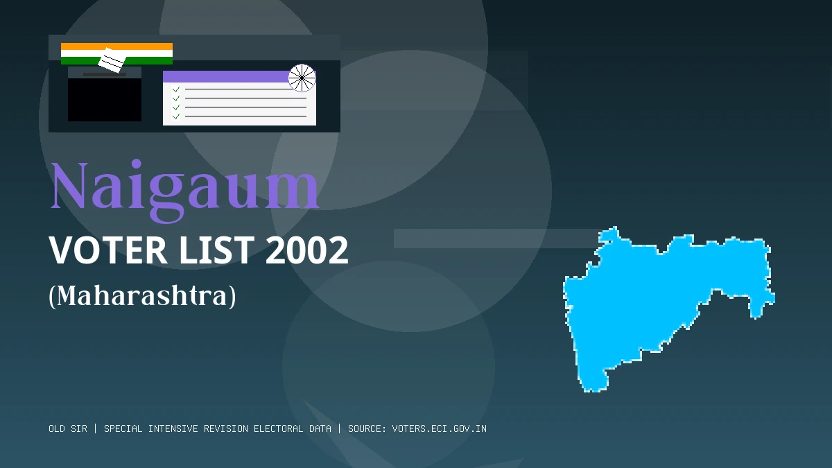 Naigaum Voter List 2002 PDF Download Maharashtra
