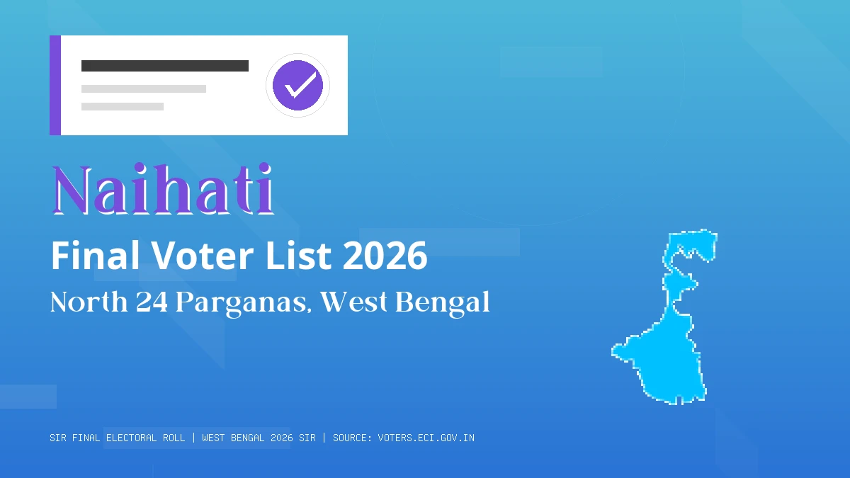 Naihati Final Voter List 2026 West Bengal